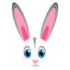 Cute Rabbit Face Kawaii Bunny Easter Lazy Costume