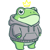 King Croak – Kawaii Frog Hoodie Streetwear