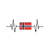 Norway Heartbeat Flag