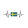 Swedish Flag Heartbeat