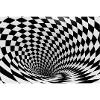 Vortex noir et blanc hypnotique
