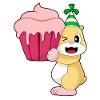 Hamster Birthday Cupcake