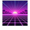 Sunset Neon Retrogrid back to 90s