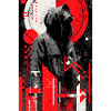Gasmask Hoodie Grunge Duotone