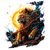 Elemental Tiger: Fire and Moon