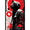 Red Graffiti Gas Mask
