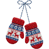 Moufles de Noël brodée (imprimé)