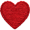 Heart in embroidered look (printed)