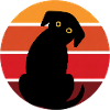 Sunset Hundesilu