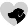 Heart Dog Silhouette in Shirt