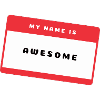 Awesome Namensschild