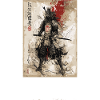 Samurai-Krieger in traditioneller Rüstung