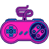Retro pink neon controller