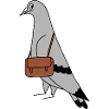 Pigeon with Bag – Urban Minimal Illustration