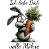 Hoppelbunny avec carotte pleine carotte Saint-Valentin