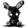 Dark Stuffed Bunny – Gothic Plush Motif