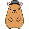 Kapu Capybara with Felt Hat