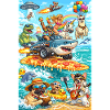 Dino Einhorn Pizza Beach
