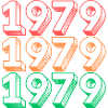 Neon Retro 1979 Year Design
