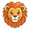 Lion Head Caricature