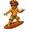 Surfer Hawaiian style