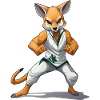 Fuchs-Kämpfer im Kung-Fu