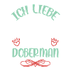 Dobermann Liebe mit Flügeln