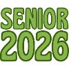 Abschlussjahr 2026 Grüne Retro-Textkunst