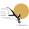 Wingfoiler devant le soleil