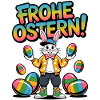 Fröhliche Ostern Bunny Farben