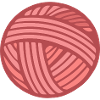 Rosa Wollknäuel-Strickmuster