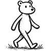 Running Bear Line Drawing