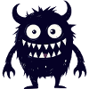 dark little cute monster funny