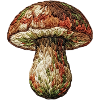 Mushroom in embroidered look (printed)