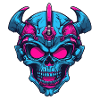 Neon Demon Skull
