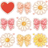 Pastel Daisy Bows Herzmuster