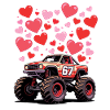 Love Hearts Monster Truck