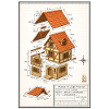 Alsatian half-timbered house architect's plan