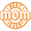 Best Ever Orange Retro Badge