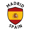 Madrid shield with Spanish flag