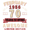 70th Anniversary – Year – February 1956