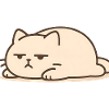 Sleeping cat in kawaii style