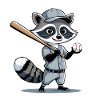 Raccoon Baseball Hero