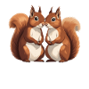 Twin Squirrel Lovers