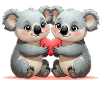 Koalas au cœur : amitié