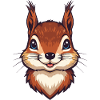 Cute Squirrel Head