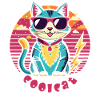 Cool cat with sunglasses