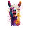 Farbenfrohe Llama Explosion