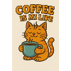 Coffee-loving cat in retro style