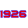 1926 Neon Red with Blue Outline